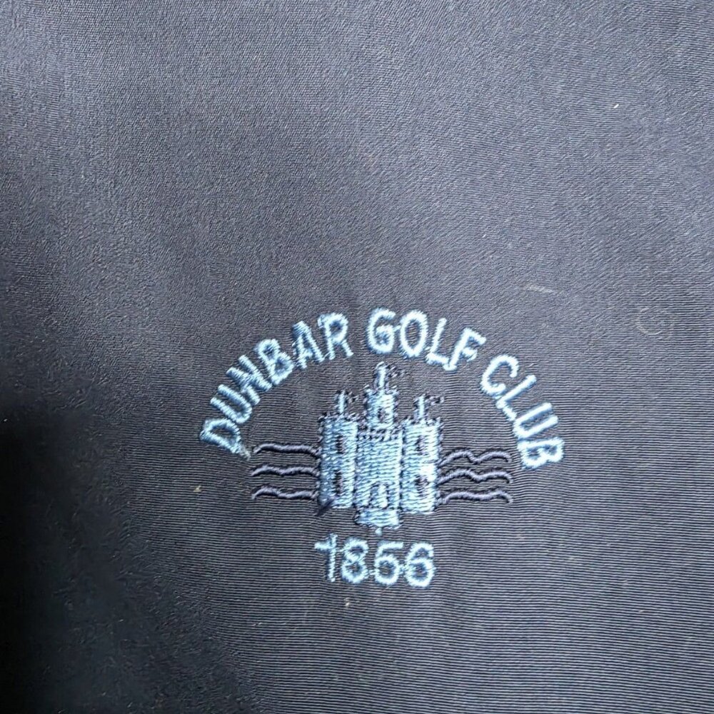 Vintage Men's Proquip Golf Vest Dunbar Golf Club Scottland Navy Blue Size L